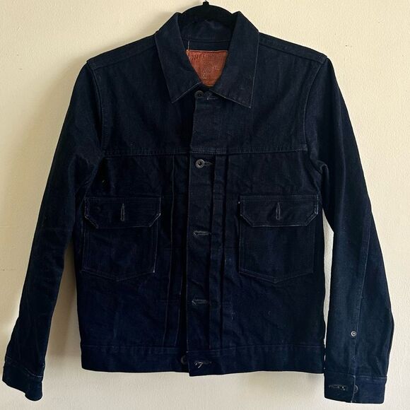 ONI Denim Denim Jacket Type II Double Indigo Overdyed Trucker Men’s Size 36 - Picture 1 of 13